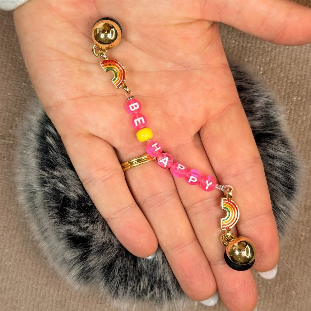 Be happy croc charm chain 🌈